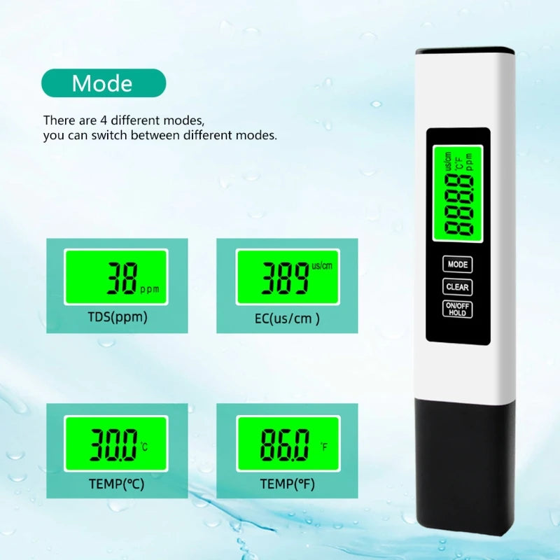 All-New 4 in 1 Tds Meter Digital Water Tester