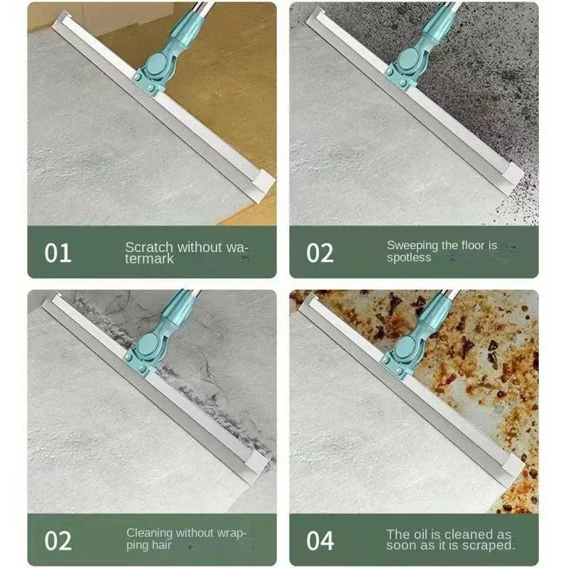 Toilet Bathroom Sweeping Silicone Artifact Ground Scraping Floor Cleaning Household Mop Toilet Wiper Magic Broom