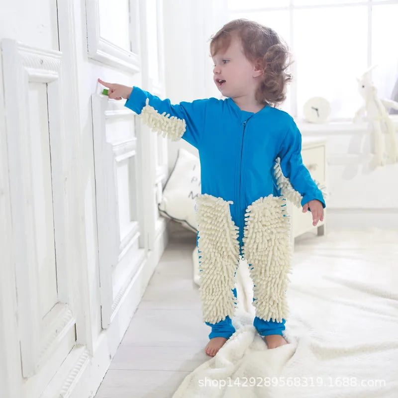 Mopster Baby Crawling Mopping Romper