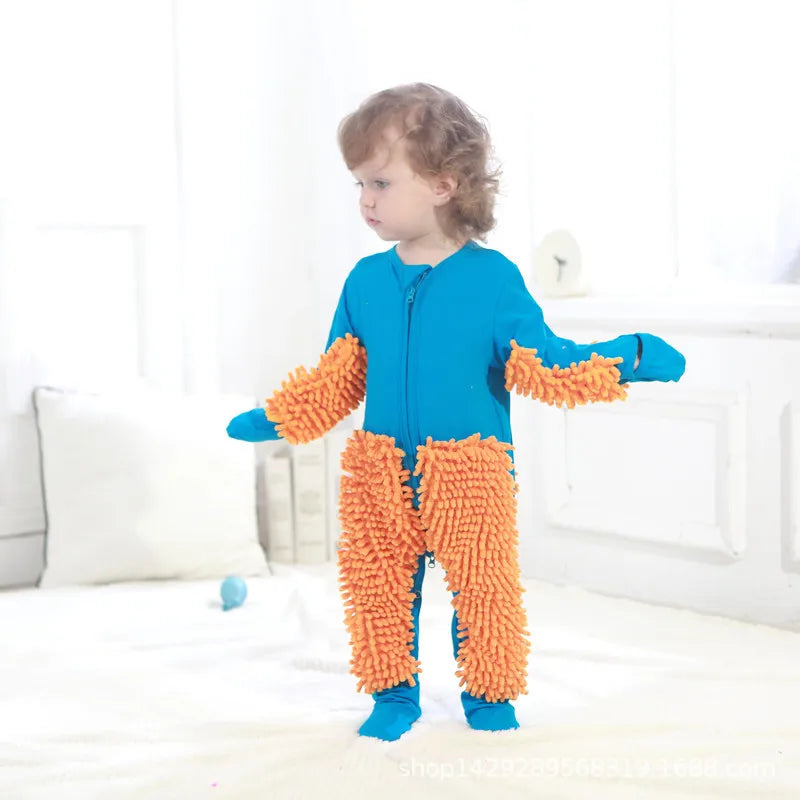 Mopster Baby Crawling Mopping Romper