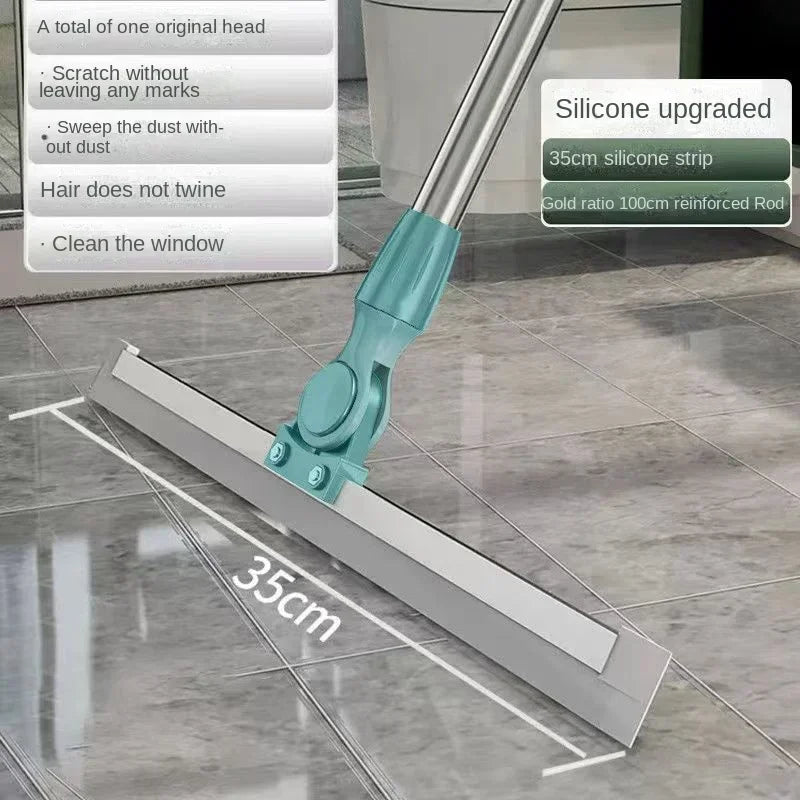 Toilet Bathroom Sweeping Silicone Artifact Ground Scraping Floor Cleaning Household Mop Toilet Wiper Magic Broom