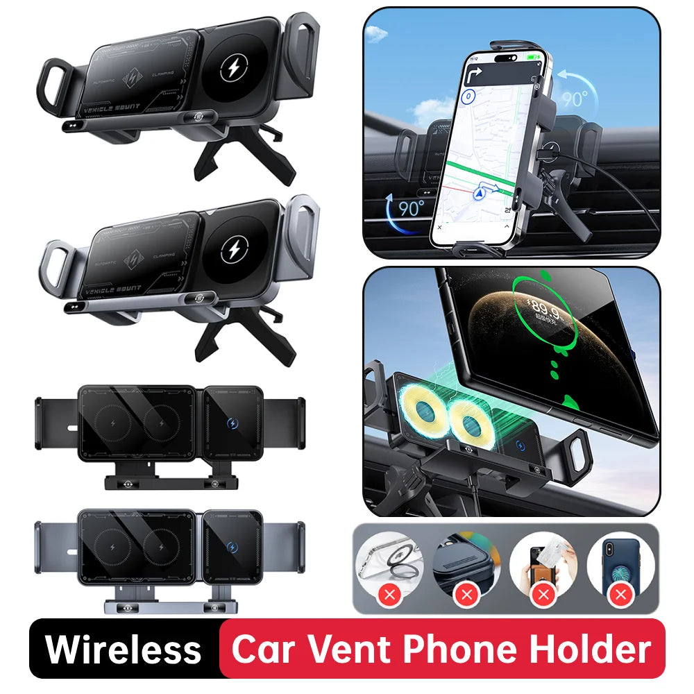 2 in 1 Auto Rotating Phone Holder