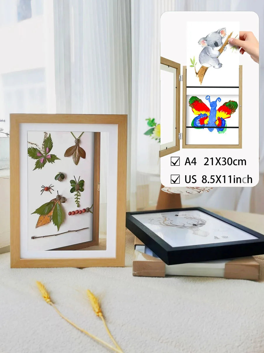 Wooden Magnetic Open Art Frame