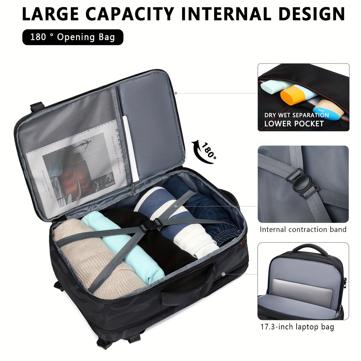Expandable Vacuum Compression Backpack