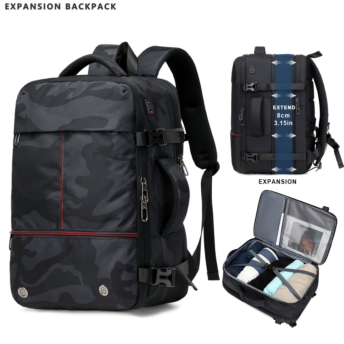 Expandable Vacuum Compression Backpack