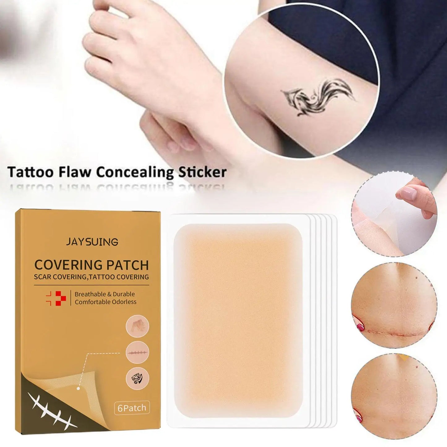 Tattoo And Scar Cover Up Patch (6 pcs)