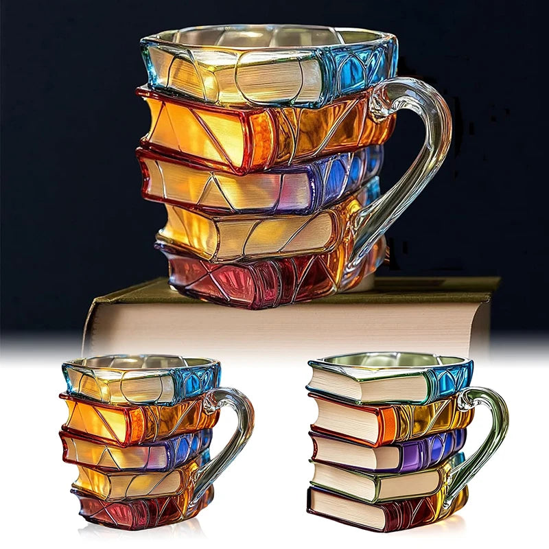 Painted Book Mug