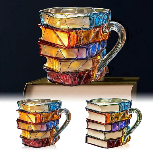 Painted Book Mug