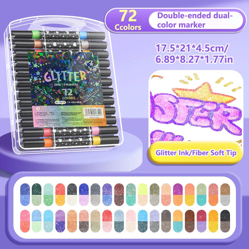 Glitter Outline Paint Markers