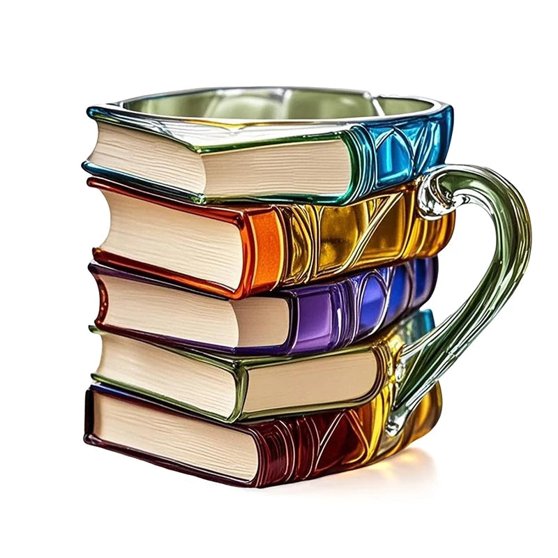 Painted Book Mug
