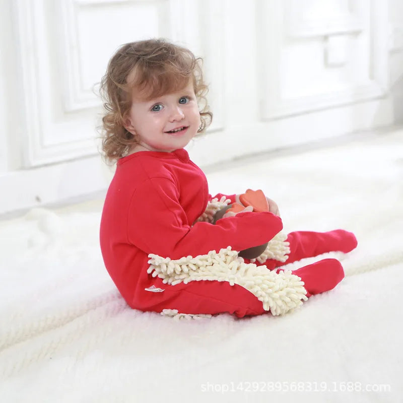Mopster Baby Crawling Mopping Romper