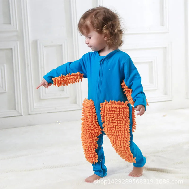 Mopster Baby Crawling Mopping Romper