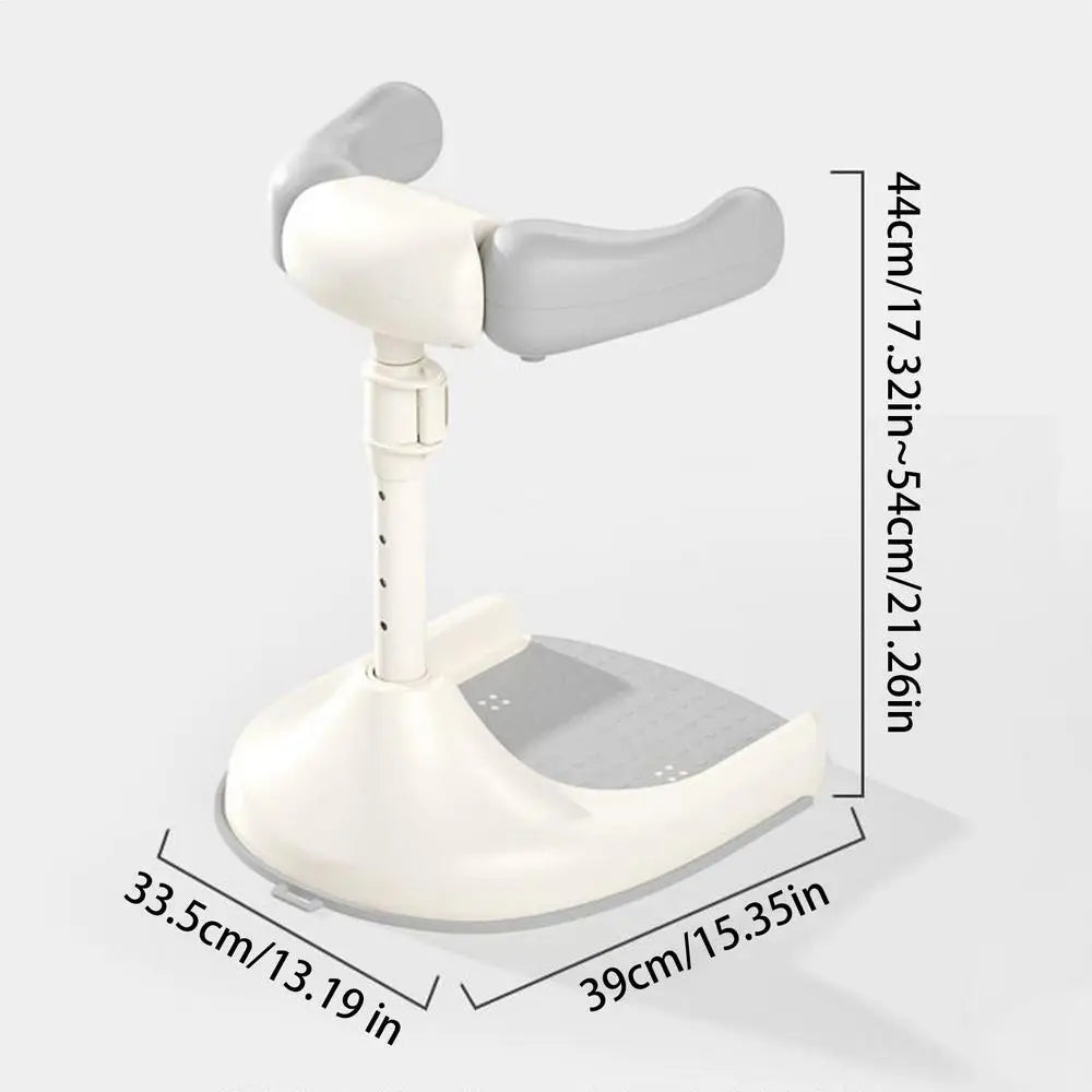 Portable Baby Bath Stand djustable Height Baby Shower Standing Support Wash Seat with Armrest Bath Helper Anti-Skip Base