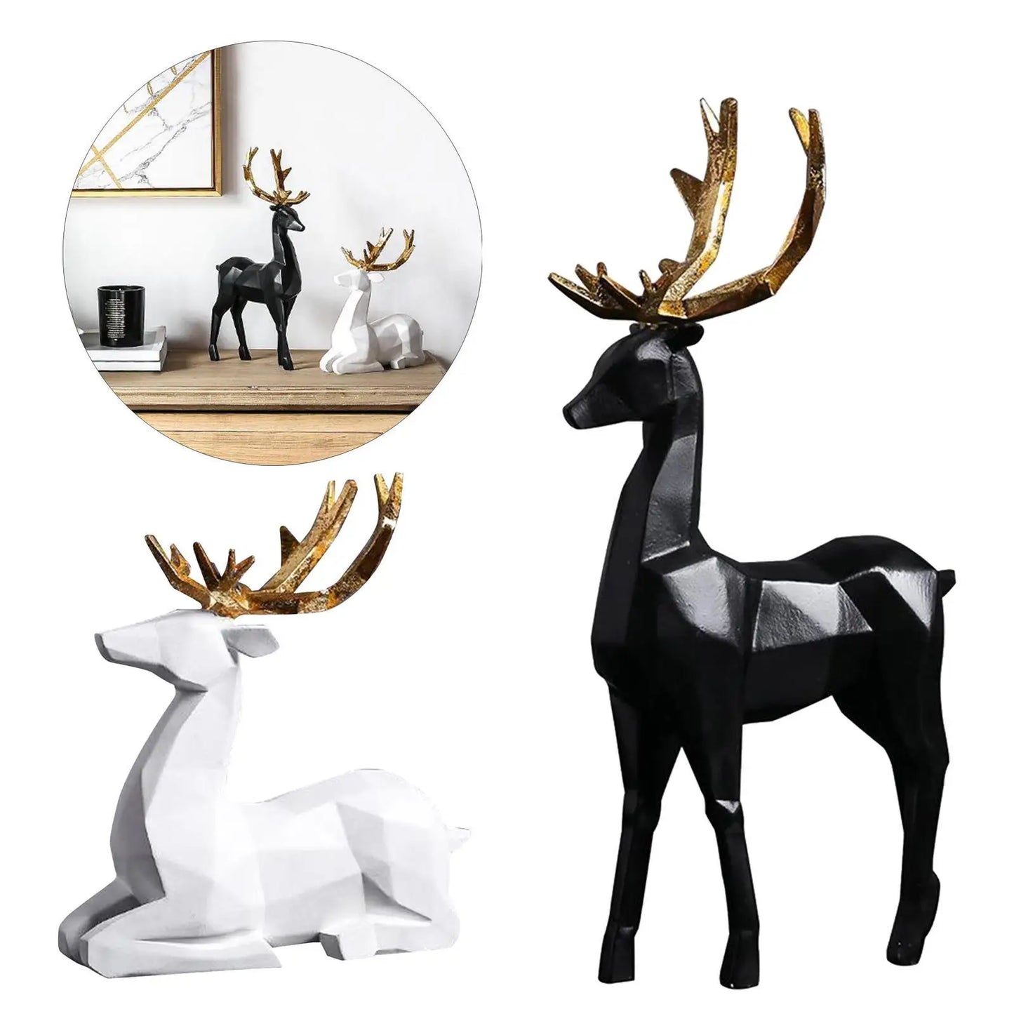 Elk Decor Statue Sculpture
