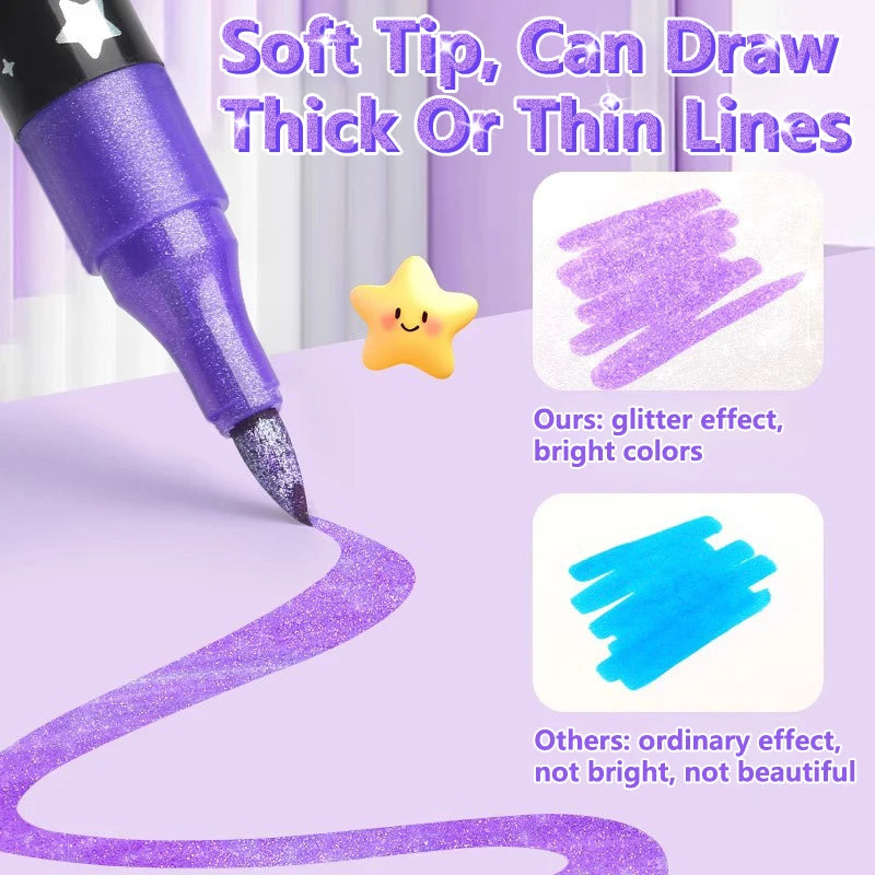 Glitter Outline Paint Markers