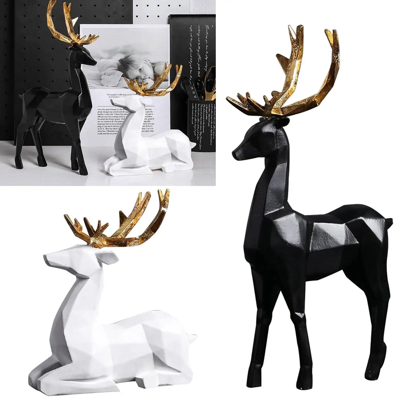 Elk Decor Statue Sculpture