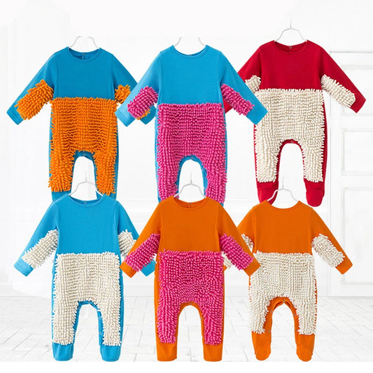 Mopster Baby Crawling Mopping Romper