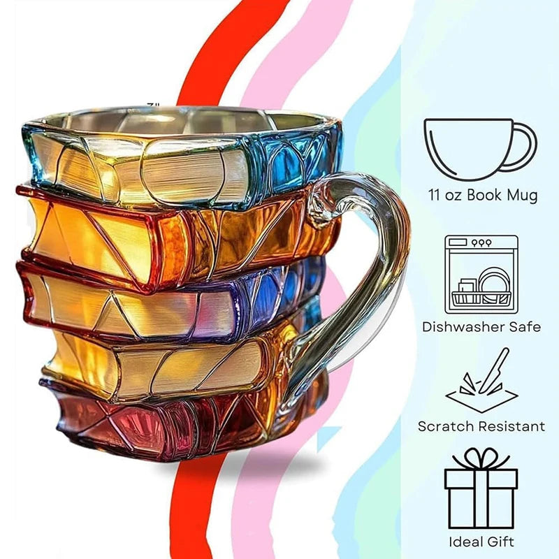 Painted Book Mug