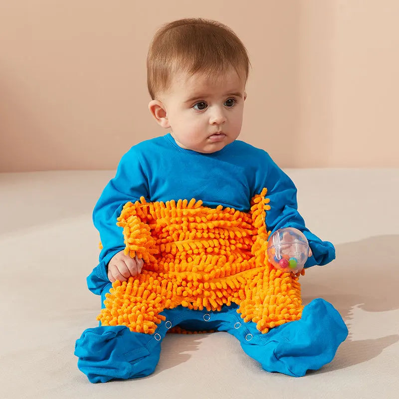 Mopster Baby Crawling Mopping Romper
