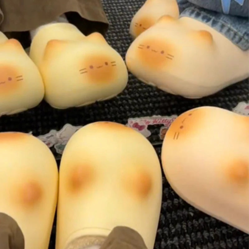 Cat Paw Print Fluffy Slippers