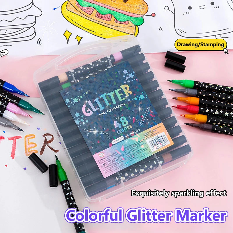 Glitter Outline Paint Markers