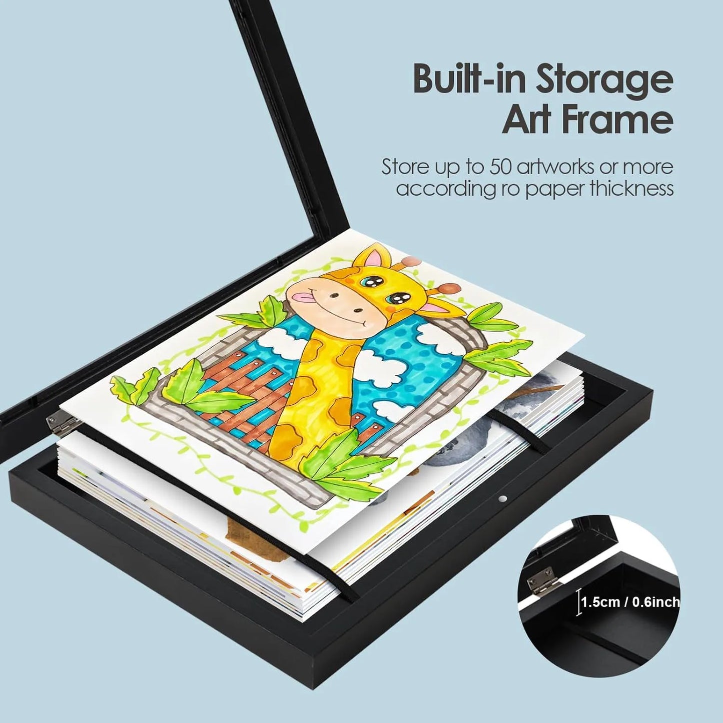 Wooden Magnetic Open Art Frame