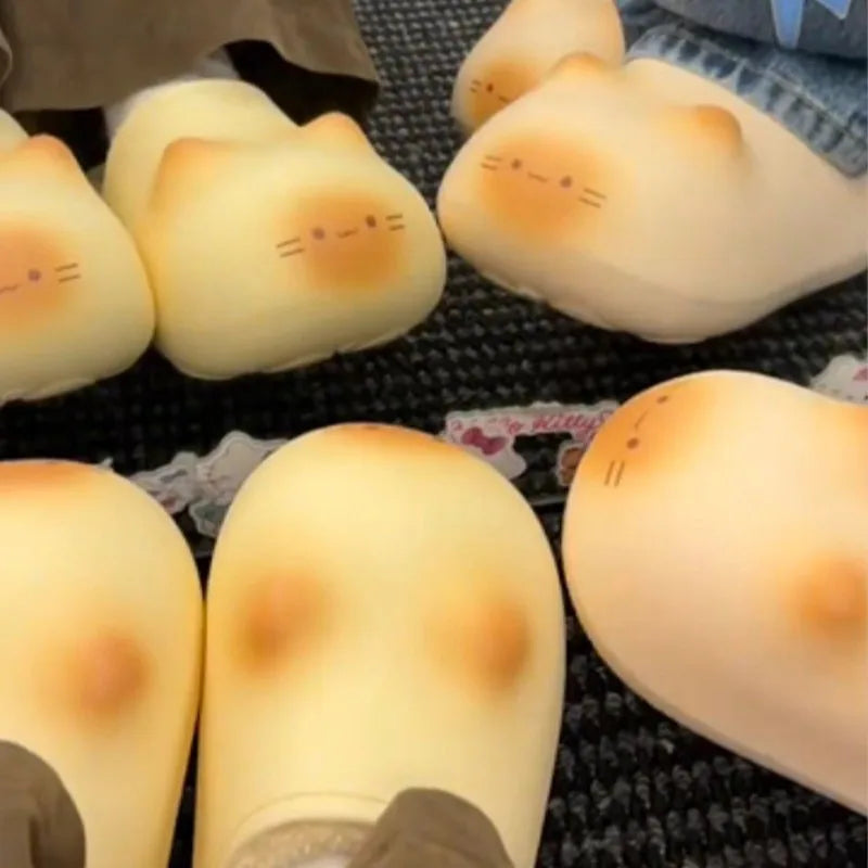 Cat Paw Print Fluffy Slippers