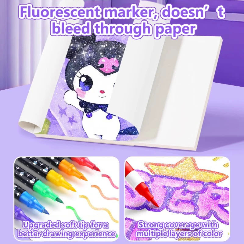 Glitter Outline Paint Markers