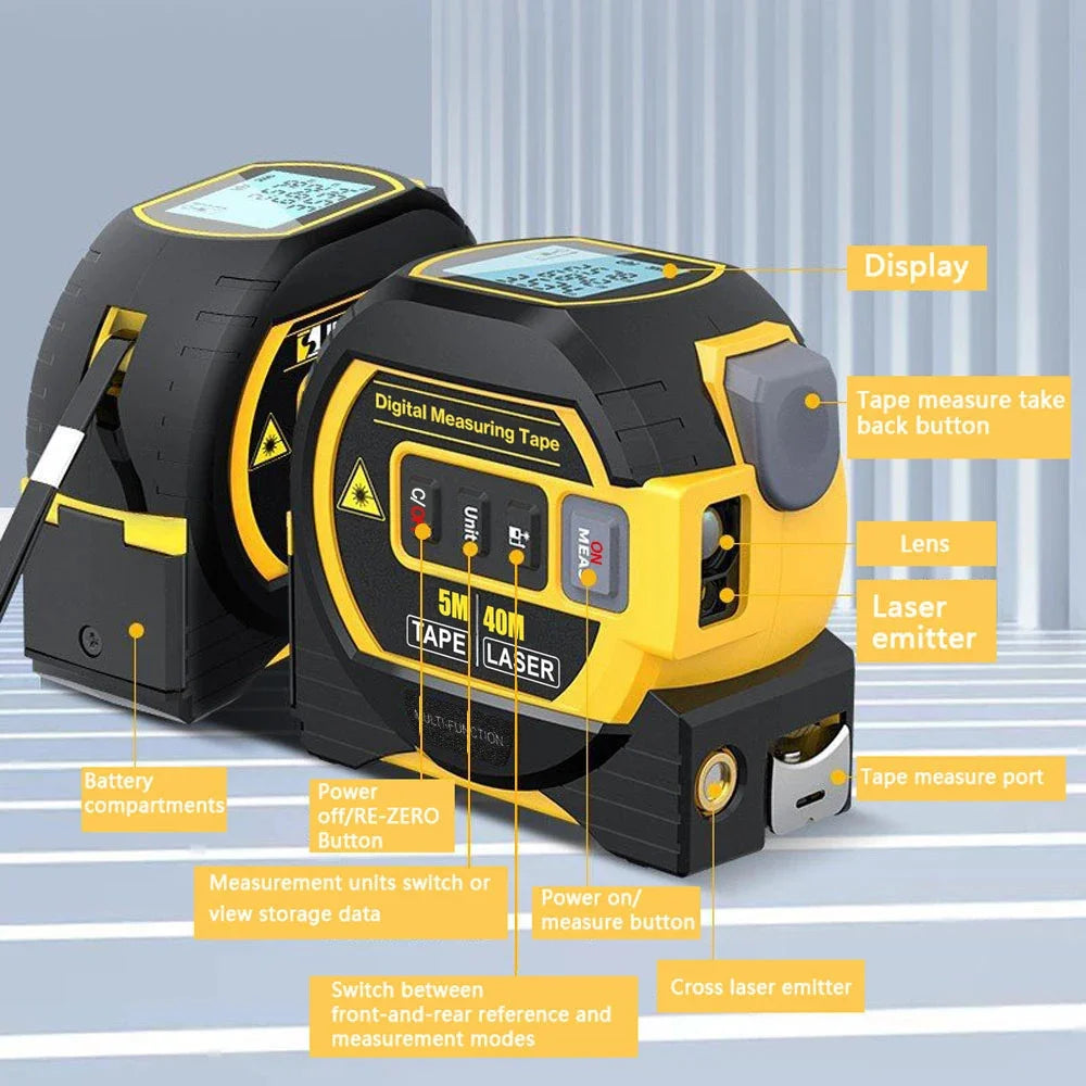 3In1 Laser Tape Measure 40M / 60M