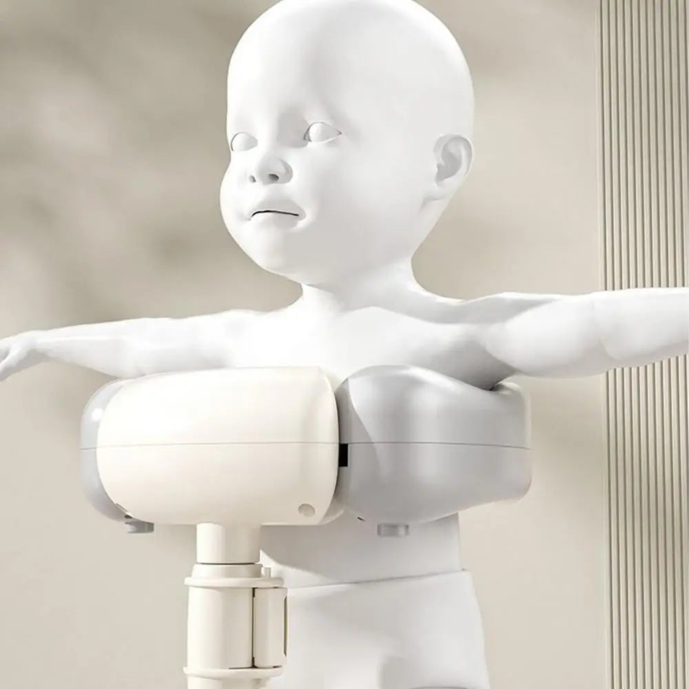 Portable Baby Bath Stand djustable Height Baby Shower Standing Support Wash Seat with Armrest Bath Helper Anti-Skip Base