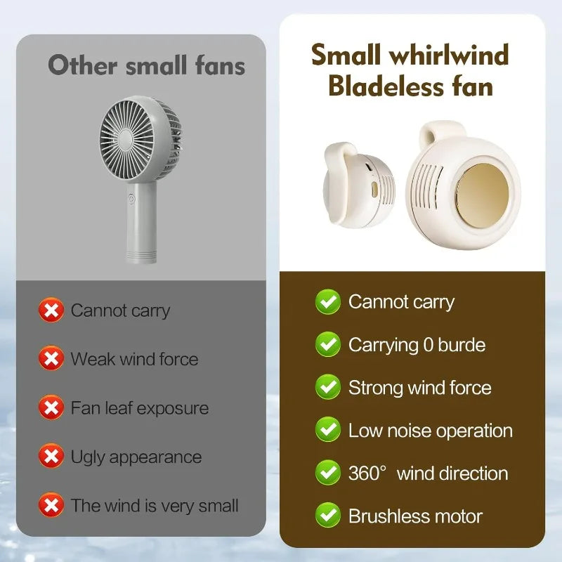 Portable Silent Mini Bladeless Electric Fan