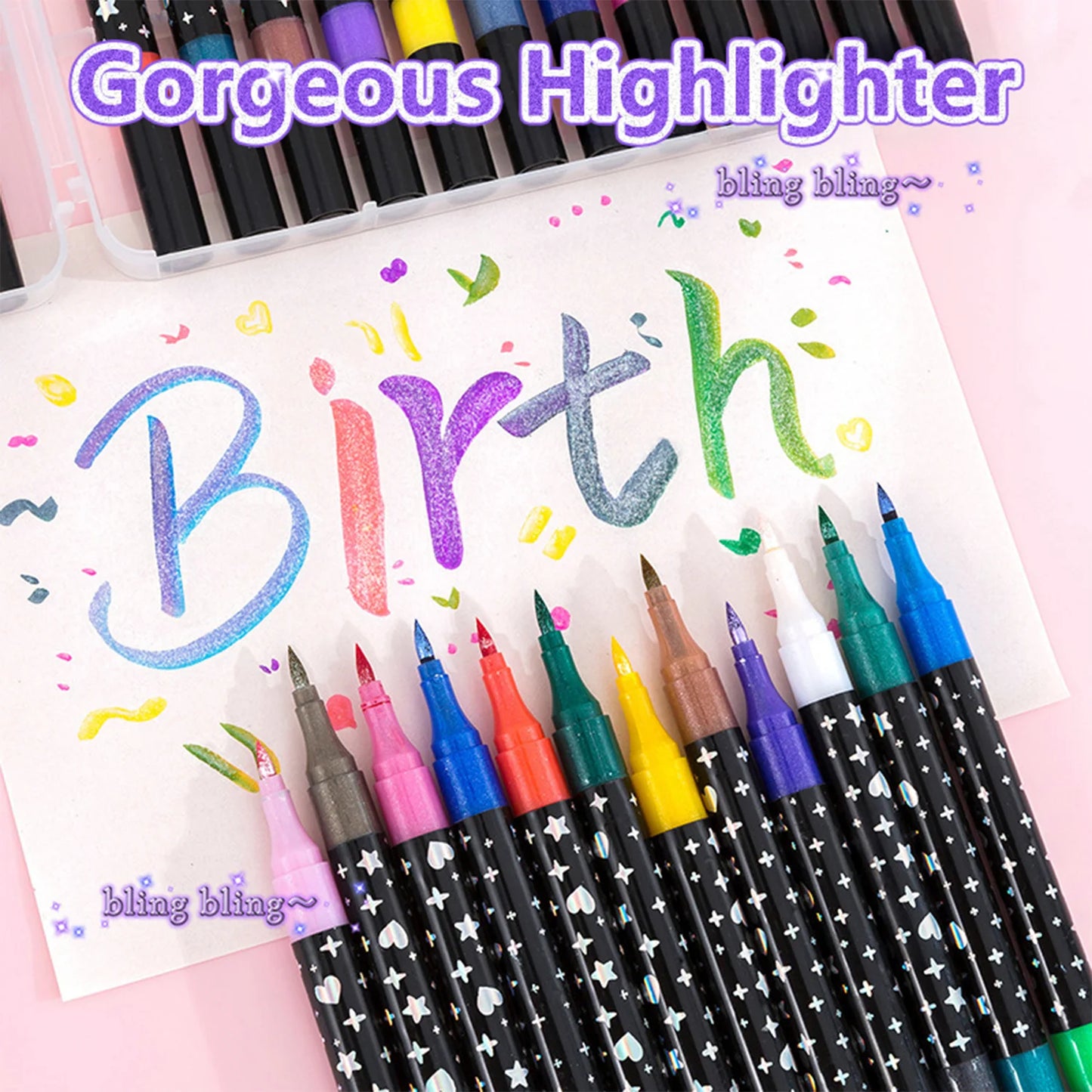 Glitter Outline Paint Markers